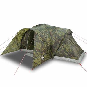 vidaXL Tenda familiar cúpula para 6 pessoas impermeável camuflagem