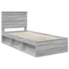 vidaXL Estrutura da Cama com cabeceira Cinza Sonoma 90 x 200 cm