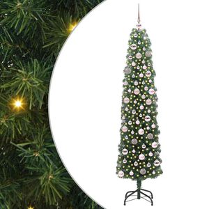 vidaXL &Aacute;rvore de Natal Artificial Verde 180 cm PVC e A&ccedil;o e Pl&aacute;stico