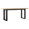 vidaXL Mesa de centro estrutura em O 110x40x45,5cm pinho/a&ccedil;o