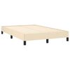 vidaXL Cama boxspring com colch&atilde;o 120x190 cm tecido cor creme