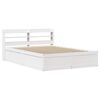 vidaXL Estrutura cama c/ cabeceira 140x190 cm pinho maci&ccedil;o branco