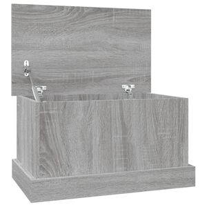 vidaXL Caixa de arruma&ccedil;&atilde;o 50x30x28 cm derivados madeira cinza sonoma