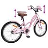 vidaXL Bicicleta Infantil 18 Polegadas para 5-7 anos Rosa Claro