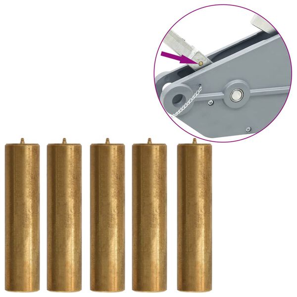 vidaXL Pinos seguran&ccedil;a guincho de cabo de a&ccedil;o 1600/3200 kg 5 pcs lat&atilde;o