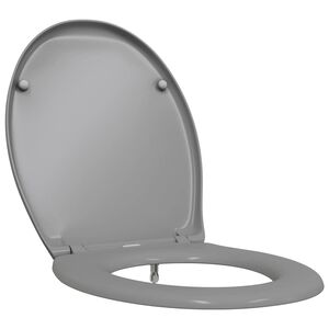 vidaXL Assento de Vaso Sanit&aacute;rio Cinzeto 47 x 37 x 4 cm Duroplast