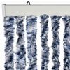 vidaXL Cortina anti-insetos 56x200 cm chenille azul e branco