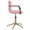 vidaXL Cadeiras de jantar girat&oacute;rias 2 pcs veludo rosa
