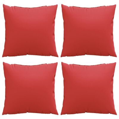 vidaXL Almofadas decorativas 4 pcs 50x50 cm tecido vermelho