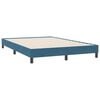 vidaXL Cama com molas/colch&atilde;o 140x220 cm veludo azul-escuro