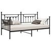 vidaXL Estrutura de cama de dia Preto 107 x 203 cm A&ccedil;o