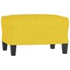 vidaXL Poltrona com apoio de p&eacute;s 60 cm tecido amarelo-claro