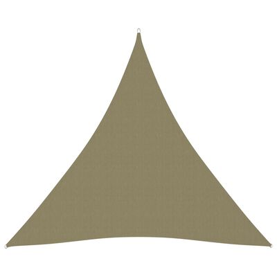 vidaXL Para-sol estilo vela tecido oxford triangular 4,5x4,5x4,5m bege