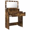 vidaXL Mesas de Maquiagem para Quarto com gaveta Carvalho Defumado