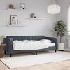vidaXL Sof&aacute;-cama com colch&atilde;o 90x200 cm veludo cinzento-escuro