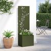 vidaXL Tela de Privacidade para Jardim Floral Verde-oliva 50 x 150 cm
