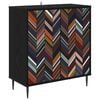 vidaXL Buffet OMMEN Carvalho Preto 69 x 33 x 76 cm