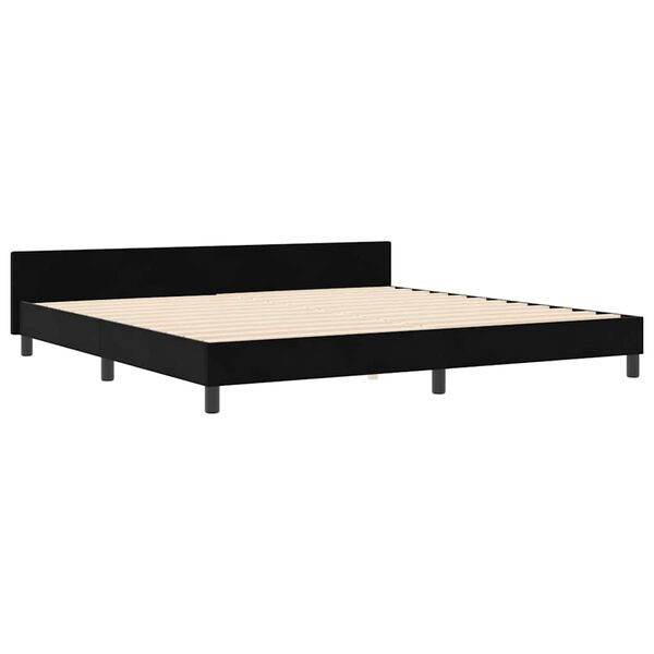vidaXL Cama Box com cabeceira Preto 200 x 200 cm Veludo