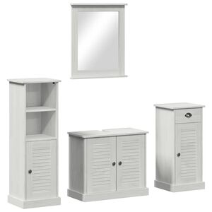vidaXL Conjunto de M&oacute;veis para Banheiro 4 unid. Branco Antigo