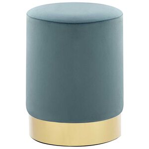 vidaXL Banco 28 x 36 cm veludo azul-claro e dourado