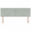 vidaXL Cabeceira LED com cabeceira Cinzento-claro 160 cm Poli&eacute;ster