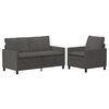 vidaXL Conjunto de Sof&aacute;s 2 pcs Cinzento-Escuro Tecido