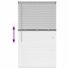 vidaXL Persiana de Janela com cortinas Manual Prateado Alum&iacute;nio