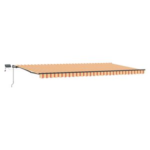 vidaXL Toldo retr&aacute;til Amarelo e Laranja 600 &times; 300 cm Tecido e Alum&iacute;nio