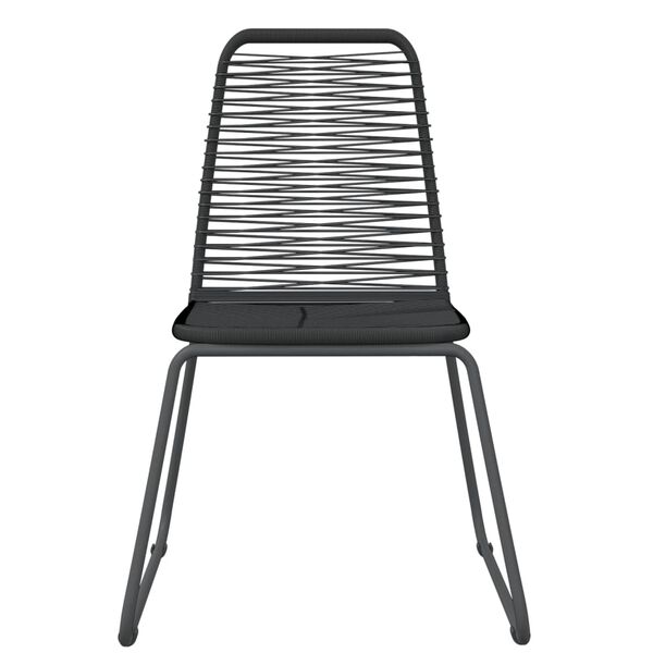 vidaXL 5 pcs conjunto de jantar para jardim preto