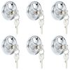 vidaXL Trancas Discus com Chaves 6 unid. Prateado 7 x 2.4 x 7 cm