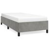 vidaXL Estrutura de cama sem colch&atilde;o 100x200 cm veludo cinzento-claro