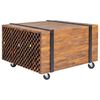 vidaXL Mesa lateral em teca 60x60x38 cm