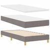 vidaXL Cama Box Cinzento-acastanhado 200 x 100 cm Poli&eacute;ster