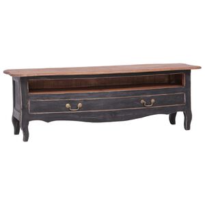 vidaXL M&oacute;vel de TV 120x30x40 cm madeira de mogno maci&ccedil;a preto