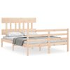 vidaXL Estrutura de cama com cabeceira 120x200 cmmadeira maci&ccedil;a