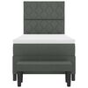 vidaXL Cama Box com colch&atilde;o Cinza Escuro 100 x 200 cm tecido