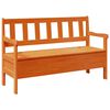 vidaXL Banco de exterior com armazenamento Castanho 119 x 44 x 76 cm
