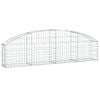vidaXL Cesto gabi&atilde;o arqueado 200x30x40/60 cm ferro galvanizado