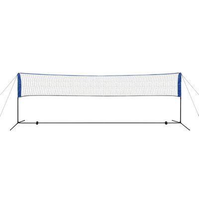 vidaXL Conjunto rede de badminton com volantes 500 x 155 cm