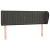 vidaXL Cabeceira de cama c/ abas veludo 147x23x78/88cm cinzento-escuro