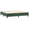vidaXL Cama box spring c/ colch&atilde;o/LED 200x200 cm veludo verde-escuro