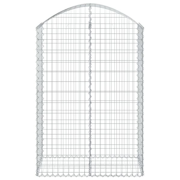 vidaXL Cesto gabi&atilde;o arqueado 100x50x140/160 cm ferro galvanizado