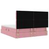 vidaXL Cama com luzes de tira LED Rosa 200 x 200 cm Veludo