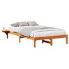 vidaXL Estrutura da Cama Marrom Cera 140 x 190 cm