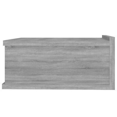 vidaXL Mesa cabeceira suspensa 40x30x15 cm madeira proc. sonoma cinza