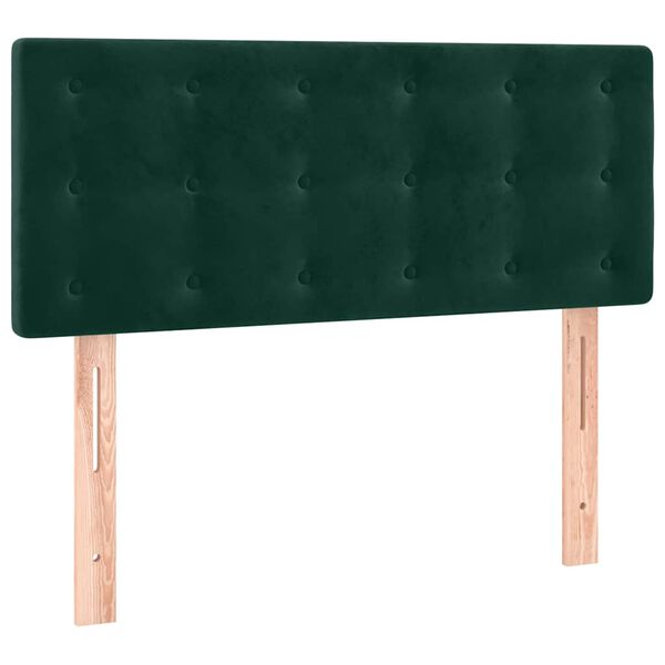 vidaXL Cabeceira de cama veludo 90x5x78/88 cm verde-escuro