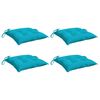 vidaXL Almofad&otilde;es para cadeira 4 pcs 40x40x7 cm tecido turquesa