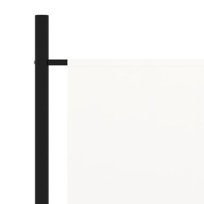 vidaXL Divisória de quarto com 3 painéis 260x180 cm tecido branco