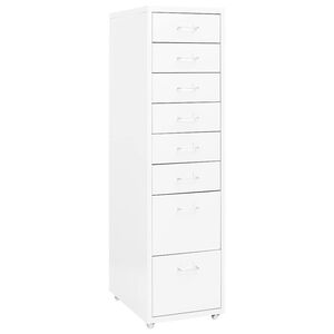 vidaXL Arquivador m&oacute;vel 28x41x109 cm metal branco