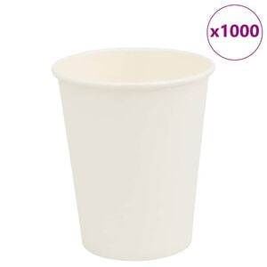 vidaXL Copos de caf&eacute; de papel 1000 pcs 8oz 200ml branco